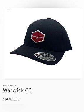 Kimes Ranch Black Cap with Red Hex Patch